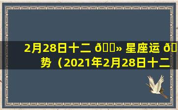 2月28日十二 🌻 星座运 🌹 势（2021年2月28日十二星座运势）